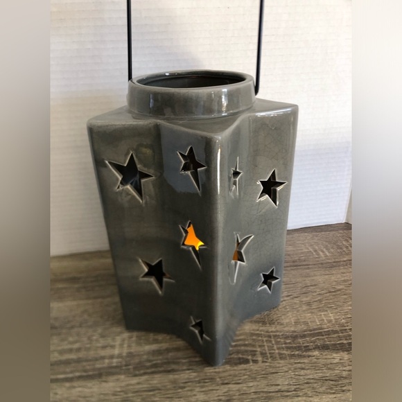 Rustic Star Lantern with Battery Operated Candle - Picture 8 of 13
